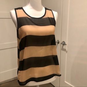 Sheer lace back tank top